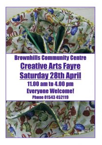 Brownhills Community Centre Creative Arts Fayre this Saturday!
